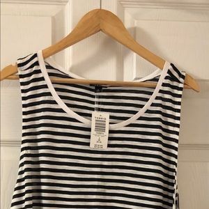 Torrid Black & White Heritage Slub Tank